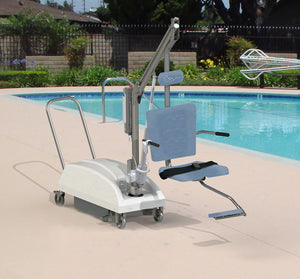 Spectrum Aquatics Portable Motion Trek BP300 pool lift — lift beside pool