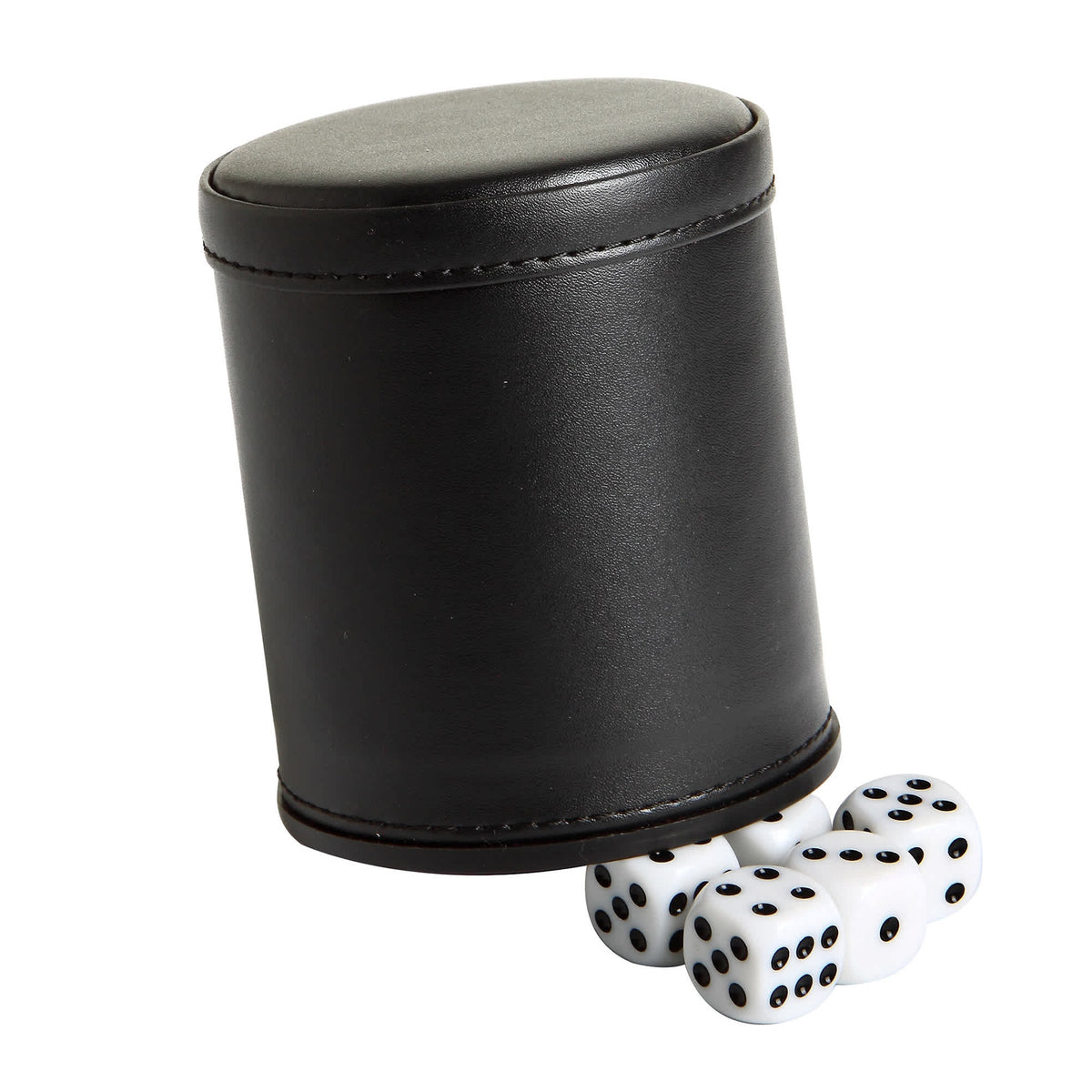 Hathaway Modifier Dice Cup - cup laid on its side with four dice alongside