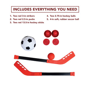 Hathaway Rapid Fire Multi-Game Table - included: two strikers, two pucks, two sticks, balls