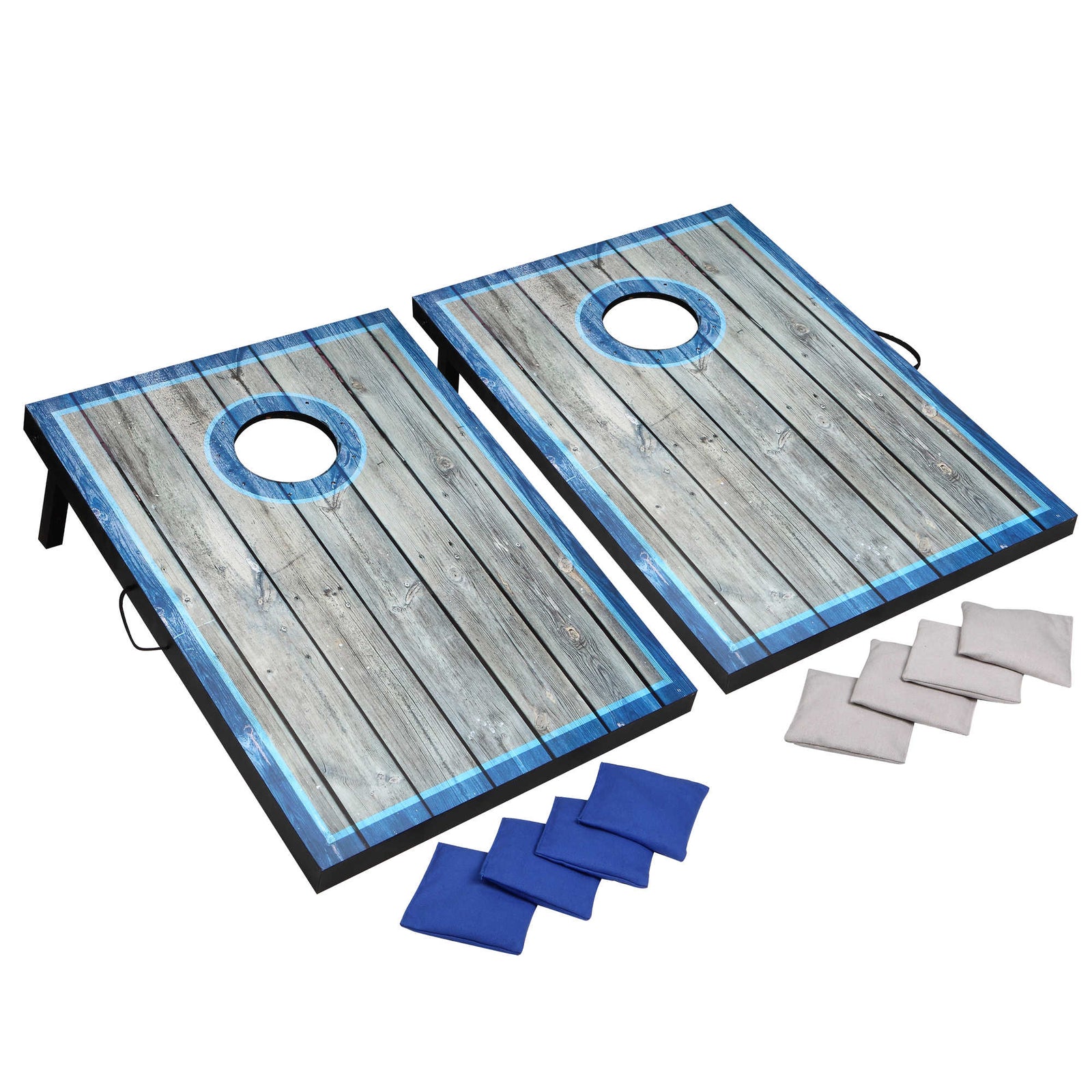 Hathaway Atlantic Cornhole Bean Bag Toss Game Set with LED Lights Game Room Table