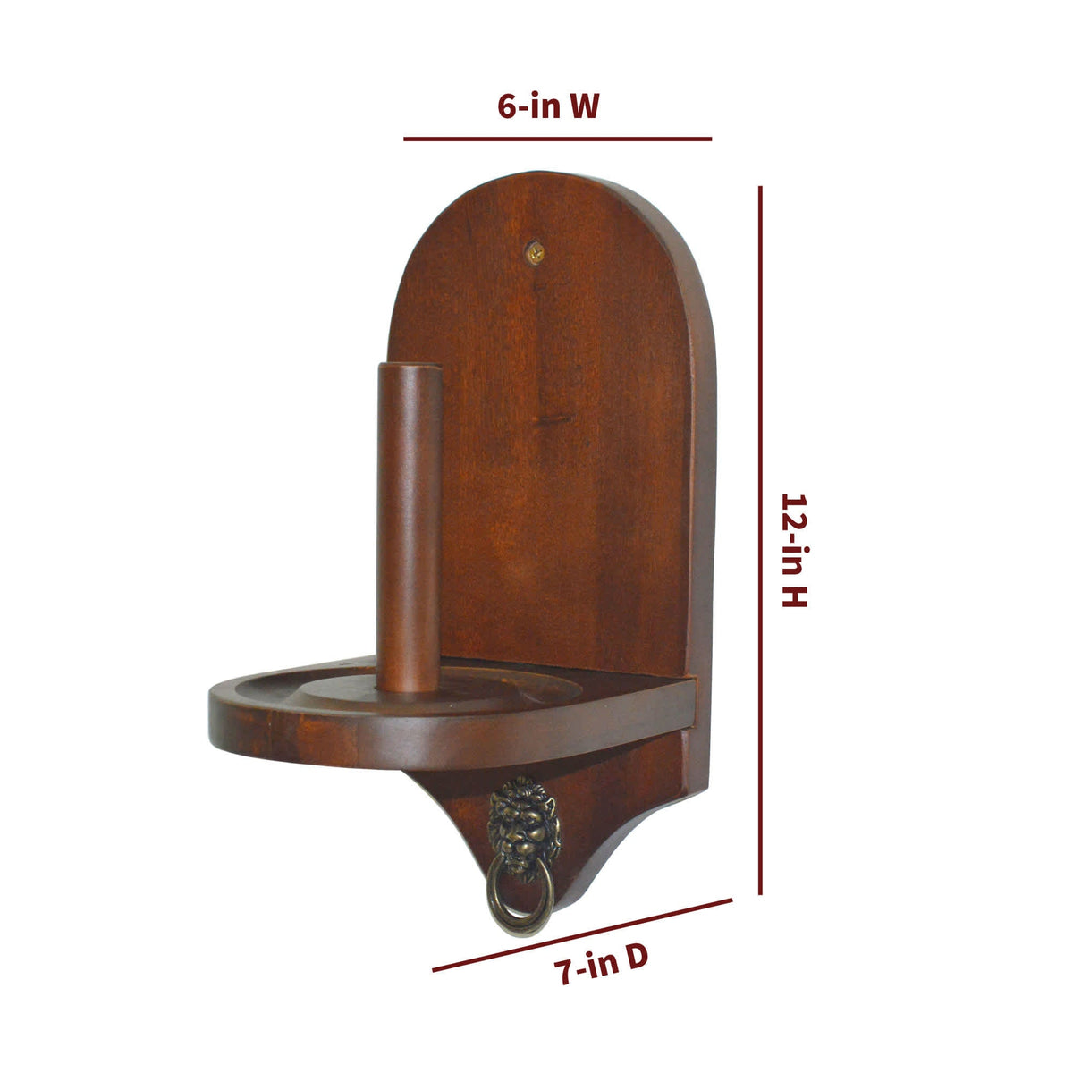 Hathaway Premier Wall-Mounted Cone Chalk Holder Game Room Table — dimension and specification diagram (2)