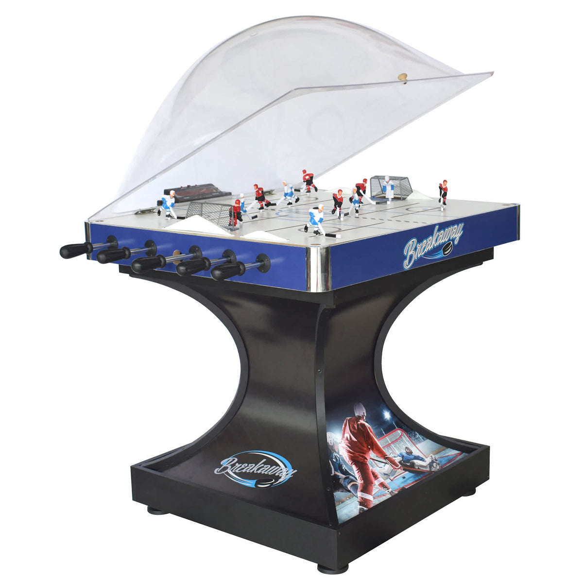 Hathaway Breakaway 41-in Dome Hockey Table with LED Scoring Game Room Table — shown from the opposite side (2)