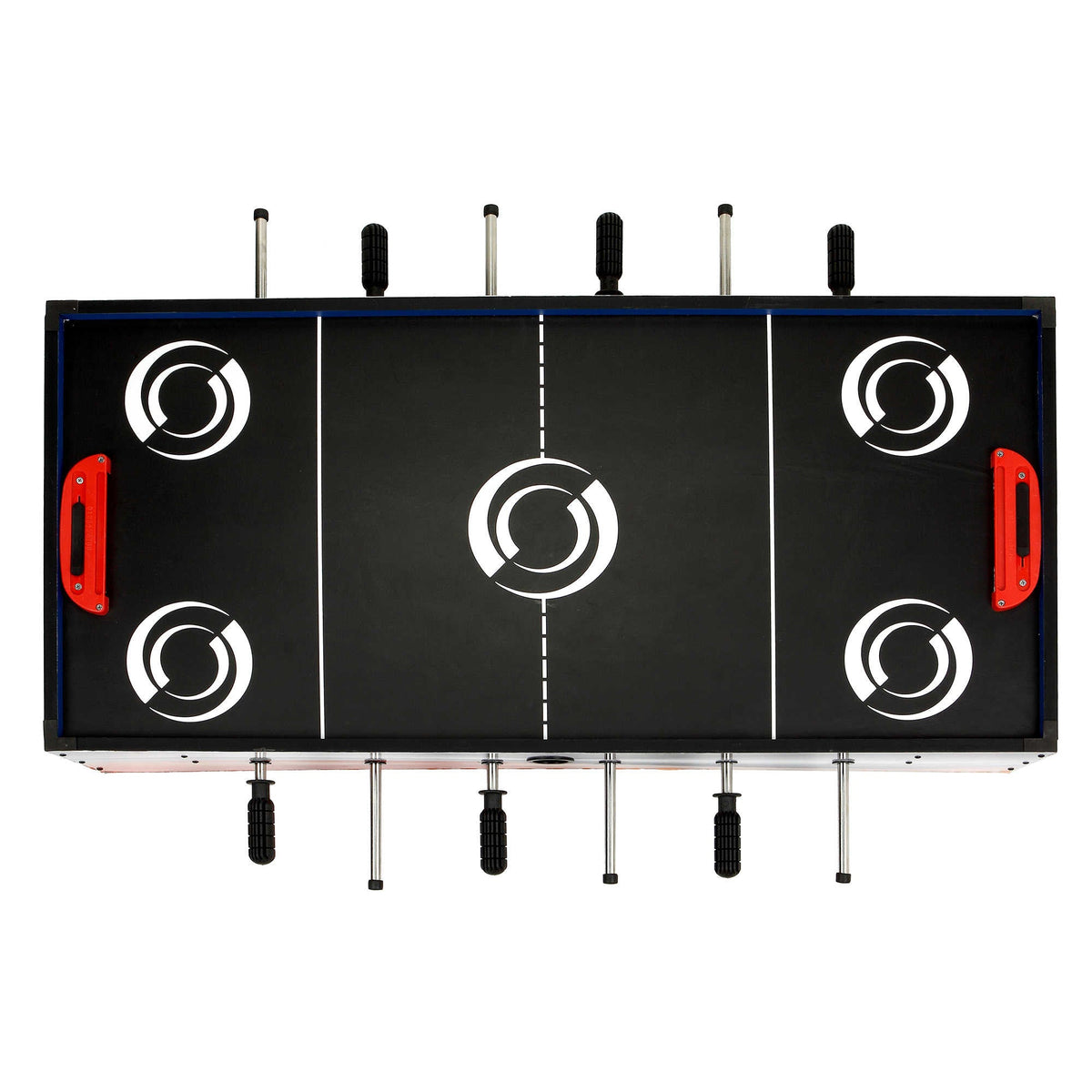 Hathaway Revolver Tabletop Multi-Game - glide hockey surface from above with both strikers