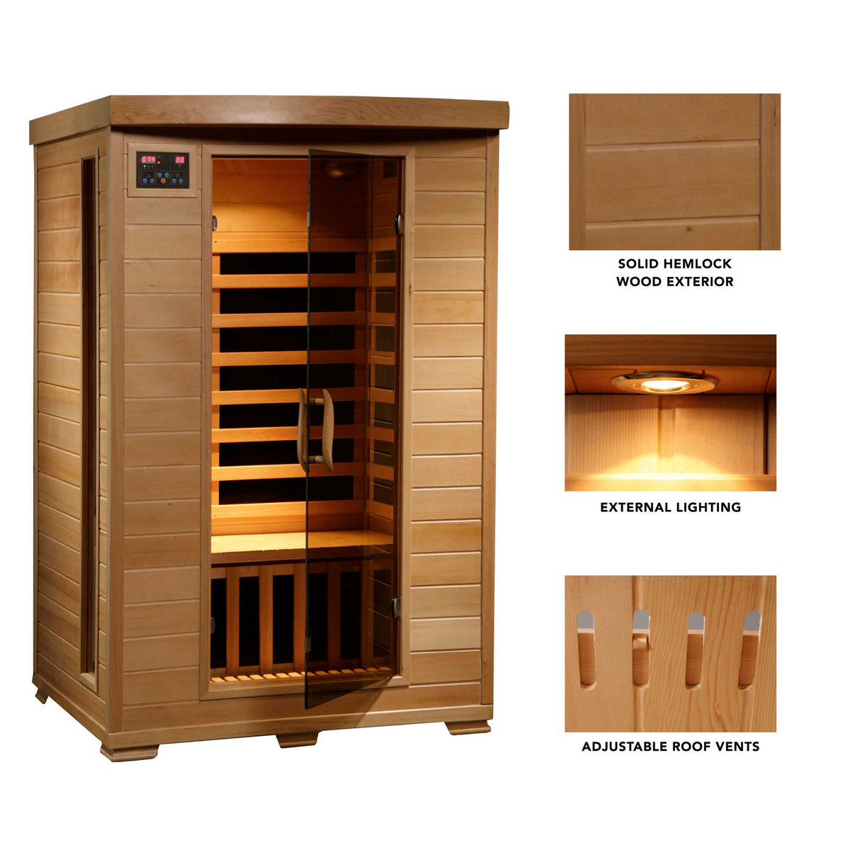 HeatWave Coronado Carbon Sauna Sauna &amp; Spa — dimension and specification diagram (1)