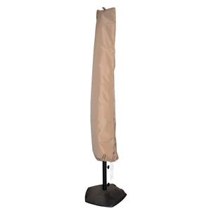 Island Umbrella Protective Covers - market umbrella cover fitted over a closed umbrella and base