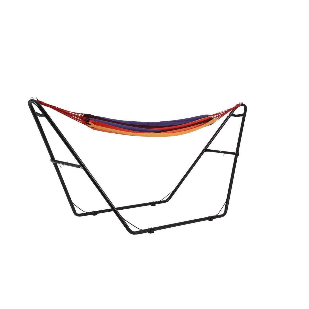 Island Retreat Outdoor Leisure Tropical Hammock and Frame - Stripe Patio Furniture &amp; Umbrella