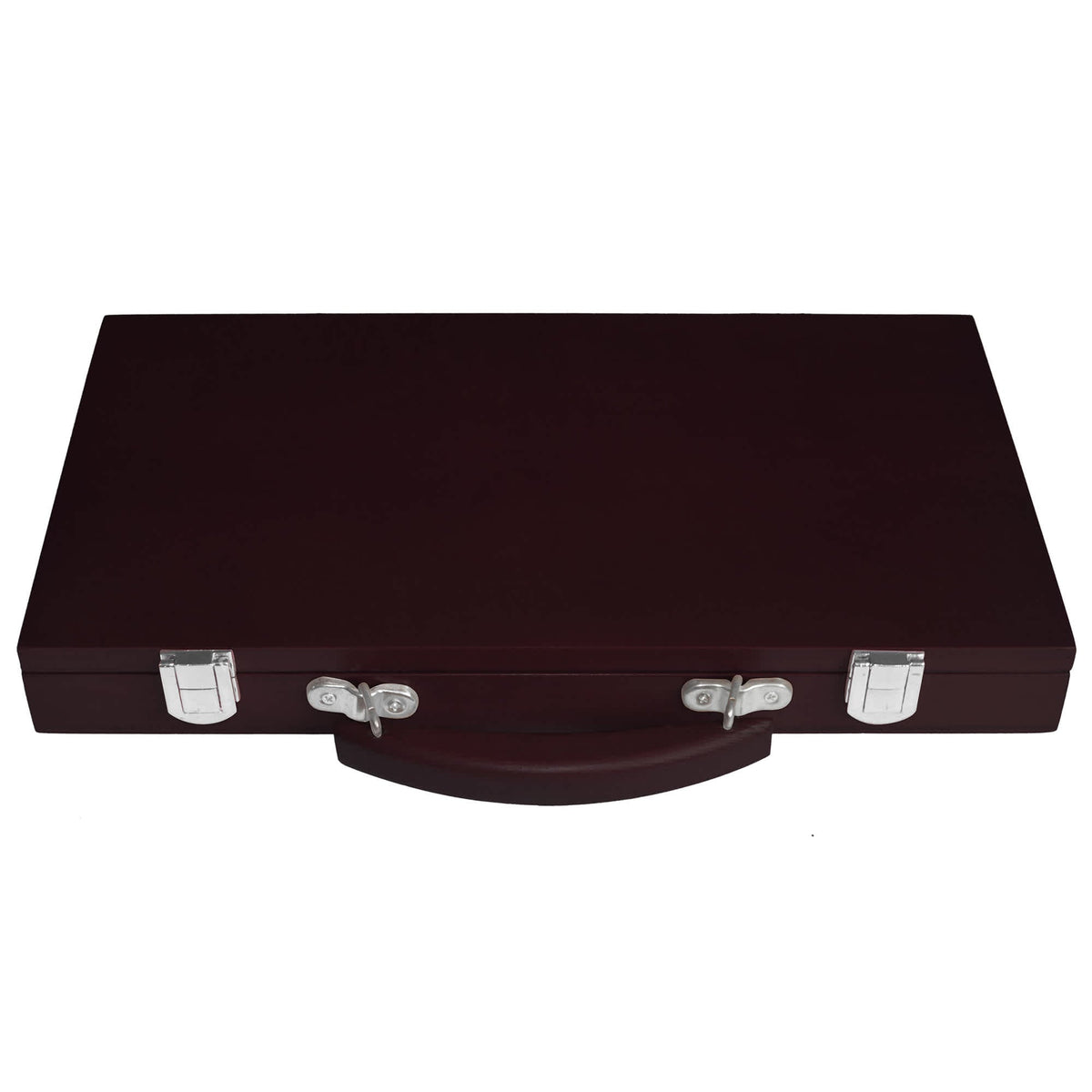 Hathaway Pro Series Shuffleboard Pucks - closed wooden case with twin catches and handle