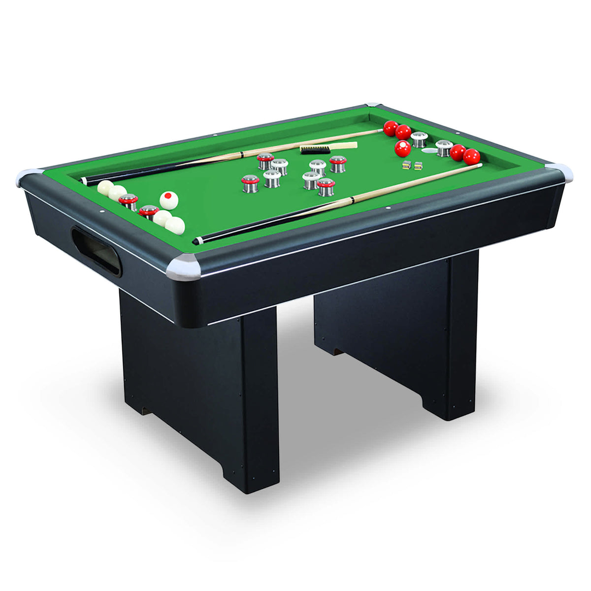 Hathaway Renegade 54-in Bumper Pool Table - Slate - Black with Green Felt Game Room Table