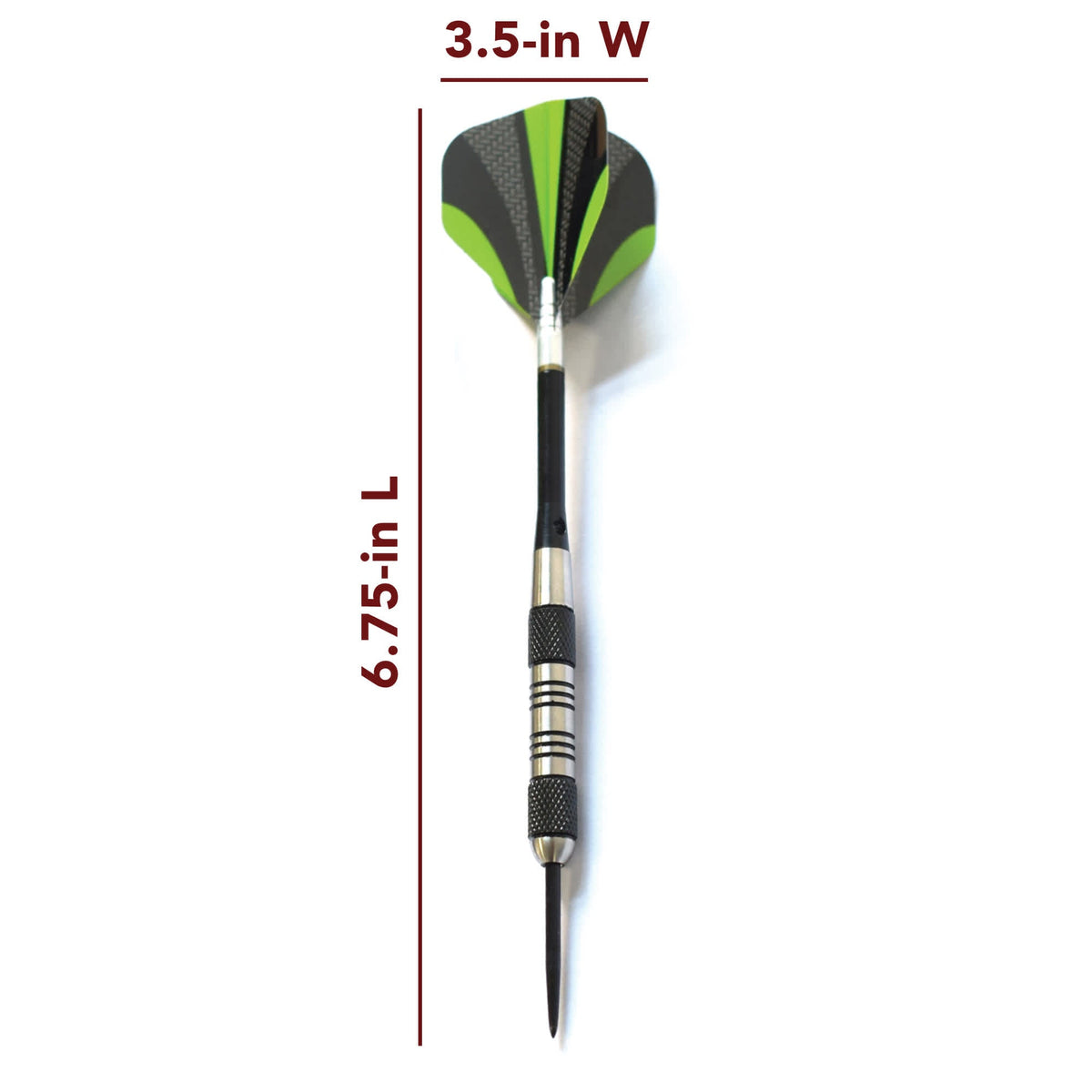 Hathaway Dublin Steel Tip Dart - 6.75 in long with a 3.5-in wide flight