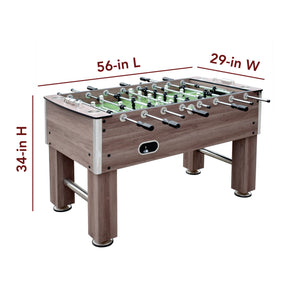 Hathaway Driftwood Foosball Table - 56 in long, 29 in wide and 34 in high