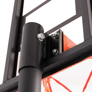 Hathaway Top Shot Basketball System - bolted bracket joining the post to the backboard