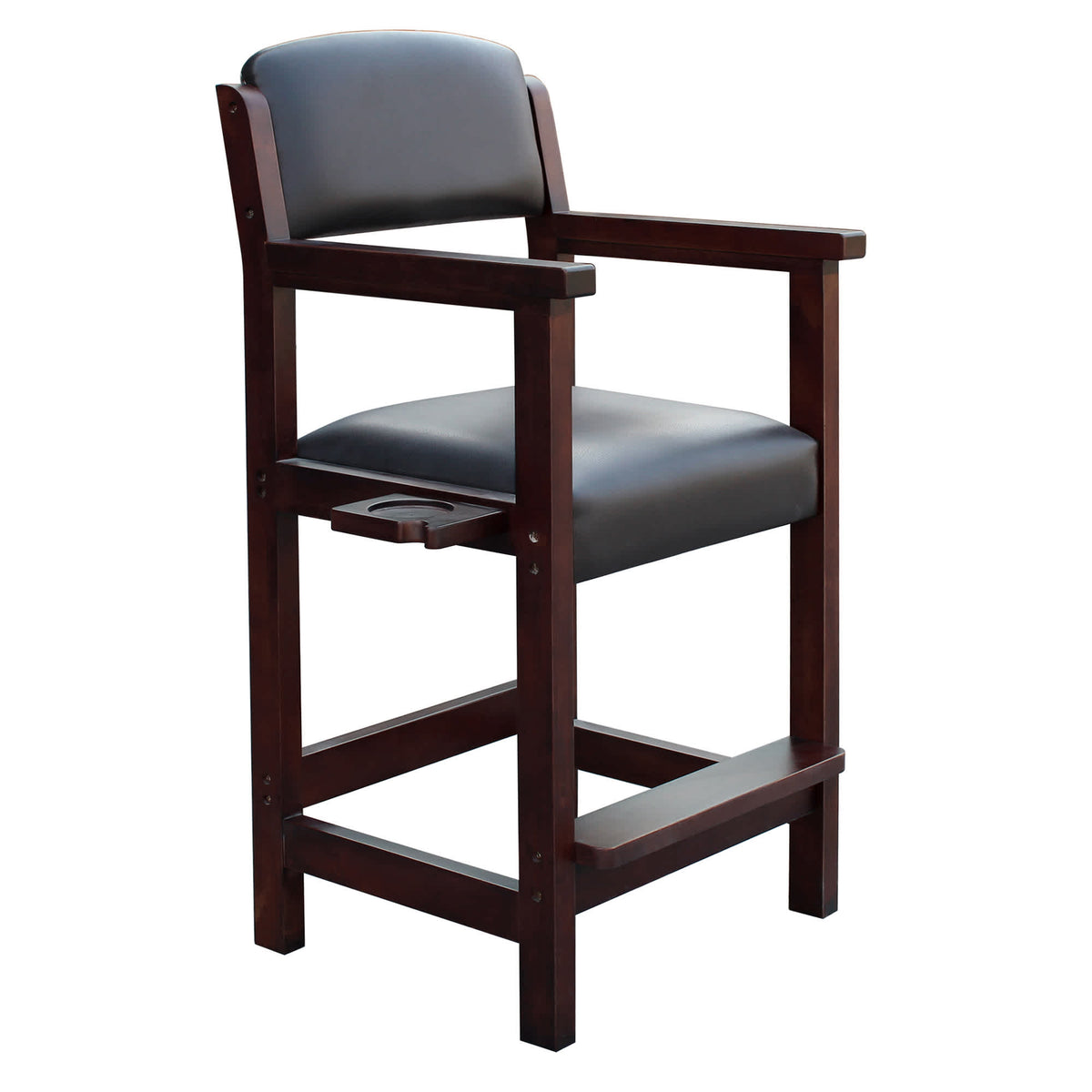Hathaway Cambridge 30-in High Top Spectator Chair Game Room Table — Rich Mahogany