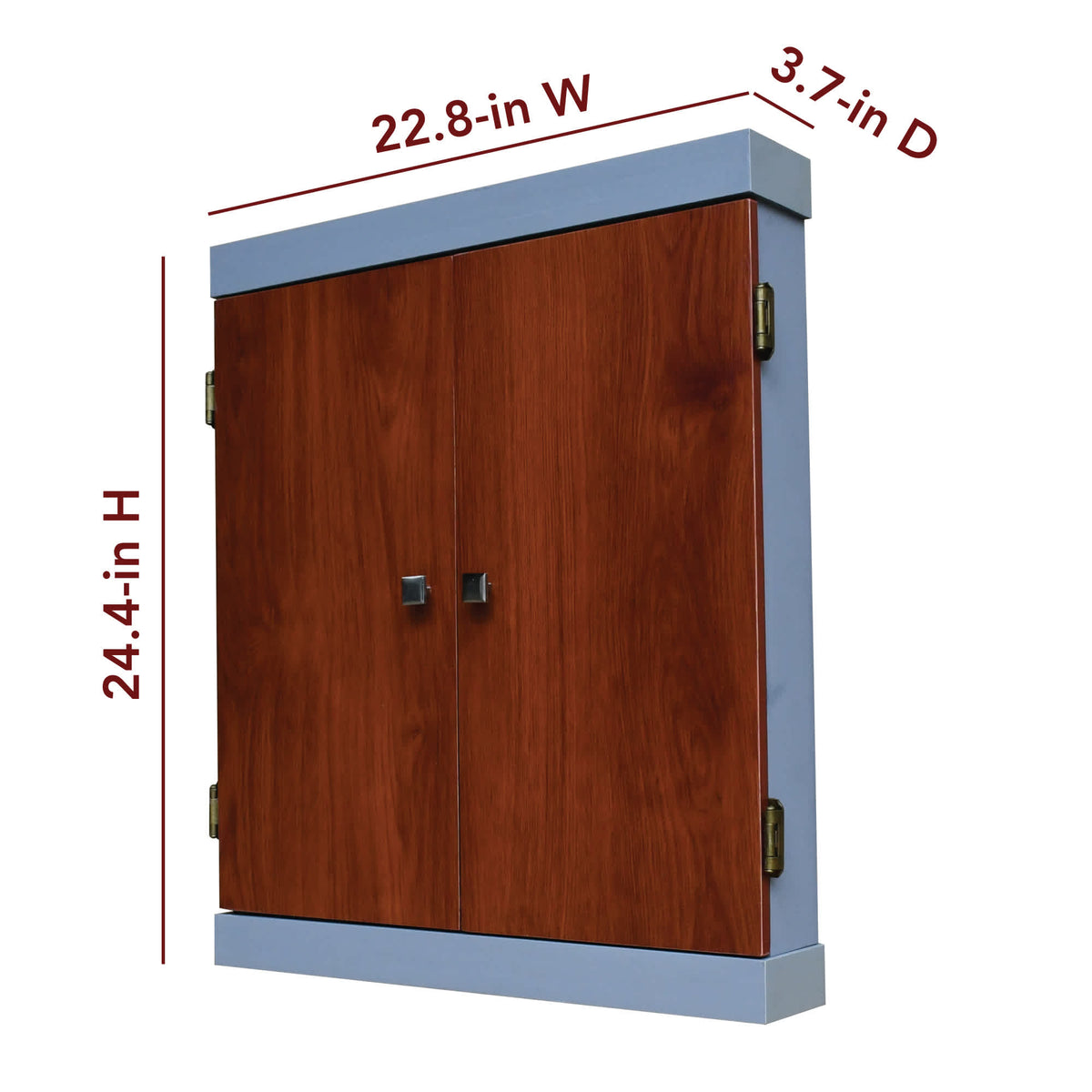 Hathaway Geneva Dartboard Cabinet - 24.4 in high, 22.8 in wide and 3.7 in deep