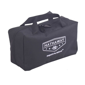 Hathaway Regulation Cornhole Bag Set - carry case from the side with the zip pull