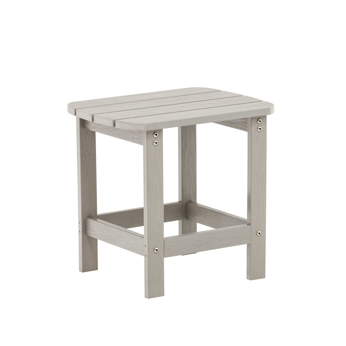 Island Retreat Ez-Care Tek-Wood Adirondack Side Table Patio Furniture &amp; Umbrella — Slate Grey / Adirondack Side Table