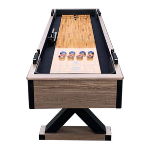 Hathaway Excalibur 9-ft Shuffleboard Table - Driftwood Finish Game Room Table — shown from the opposite side (2)