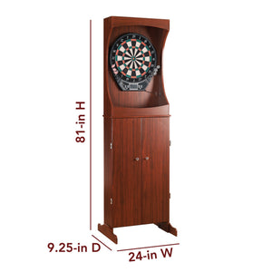 Hathaway Outlaw Dartboard Cabinet - 81 in high, 24 in wide and 9.25 in deep