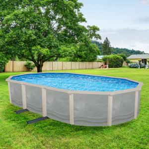 Blue Wave Trinity Round Pool ONLY Above Ground Pool — shown in use