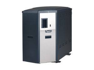 Raypak X94 94% efficient condensing gas pool and spa heater cabinet and control panel