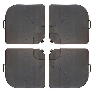 Island Umbrella (4) 35-lb Resin Umbrella Base Weights in Black Patio Furniture & Umbrella