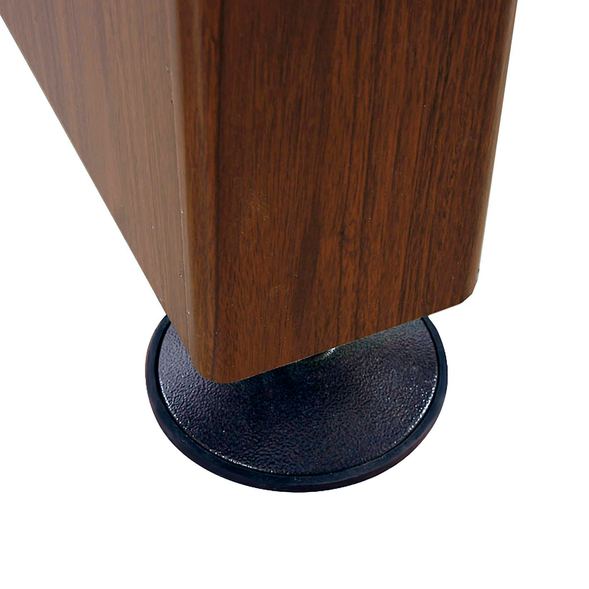 Hathaway Crestline Shuffleboard - table leg with the black cast levelling foot
