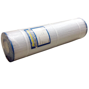 Blue Wave 90 Sq. Ft. Replacement Filter Cartridge - cartridge on its side showing the pleat pack and label