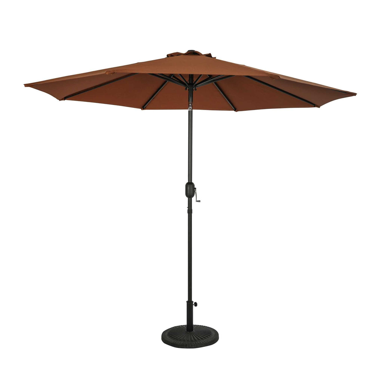 Island Umbrella Trinidad 9-ft Octagon Market Umbrella - Polyester Patio Furniture &amp; Umbrella — Coffee / Polyester / Umbrella
