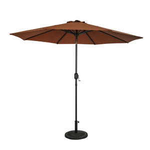 Island Umbrella Trinidad 9-ft Octagon Market Umbrella - Polyester Patio Furniture & Umbrella — Coffee / Polyester / Umbrella
