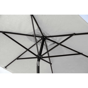 Island Umbrella Adriatic Market Umbrella - rib and hub detail seen from below the open canopy