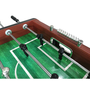 Hathaway Metropolitan Foosball Table - rod bearings and chrome spring bumper at the cabinet wall