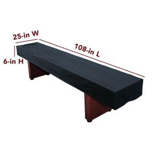 Hathaway Shuffleboard Table Cover, Black - 9-ft option: 108 x 25 in with a 6-in drop