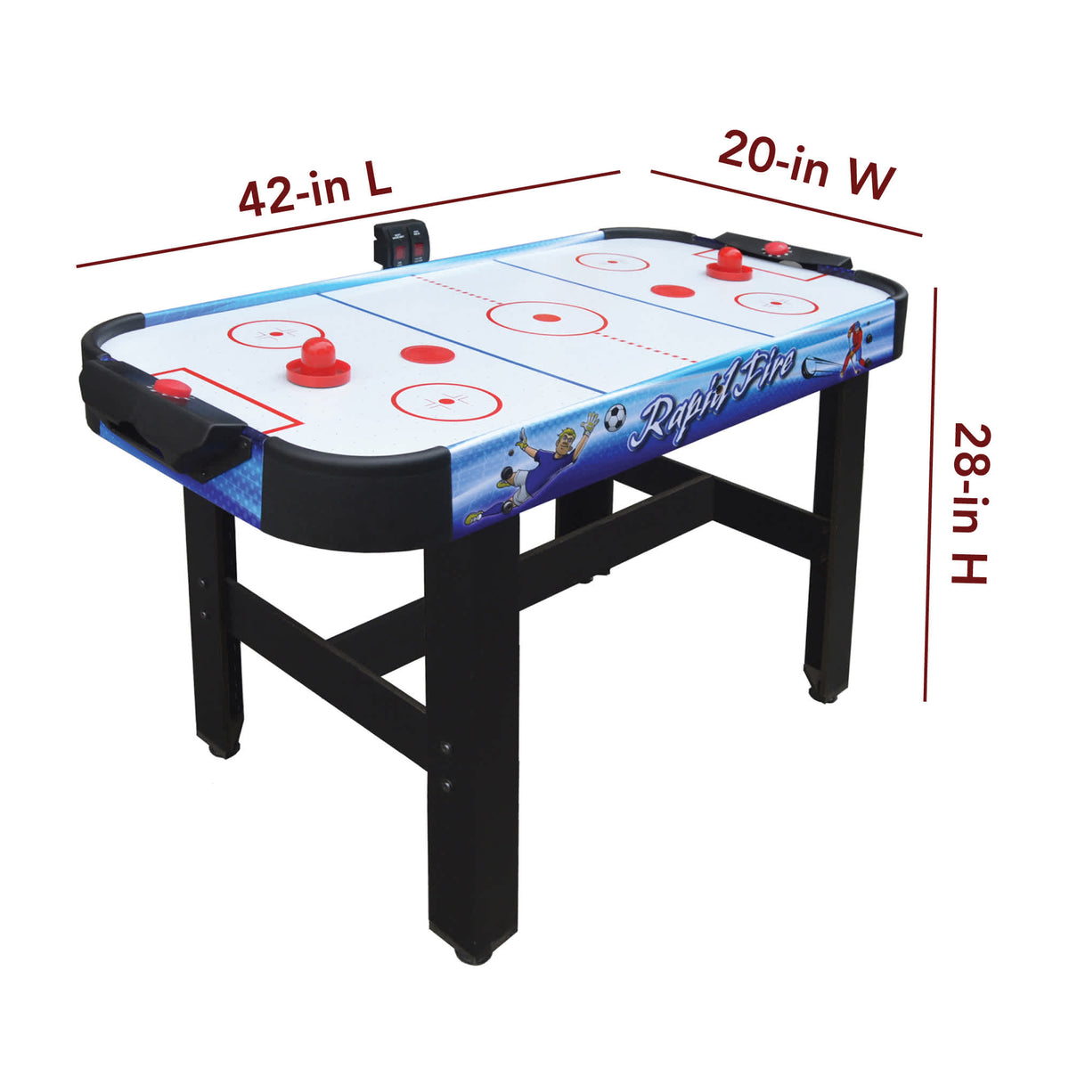 Hathaway Rapid Fire Multi-Game Table - 42 in long, 20 in wide and 28 in high