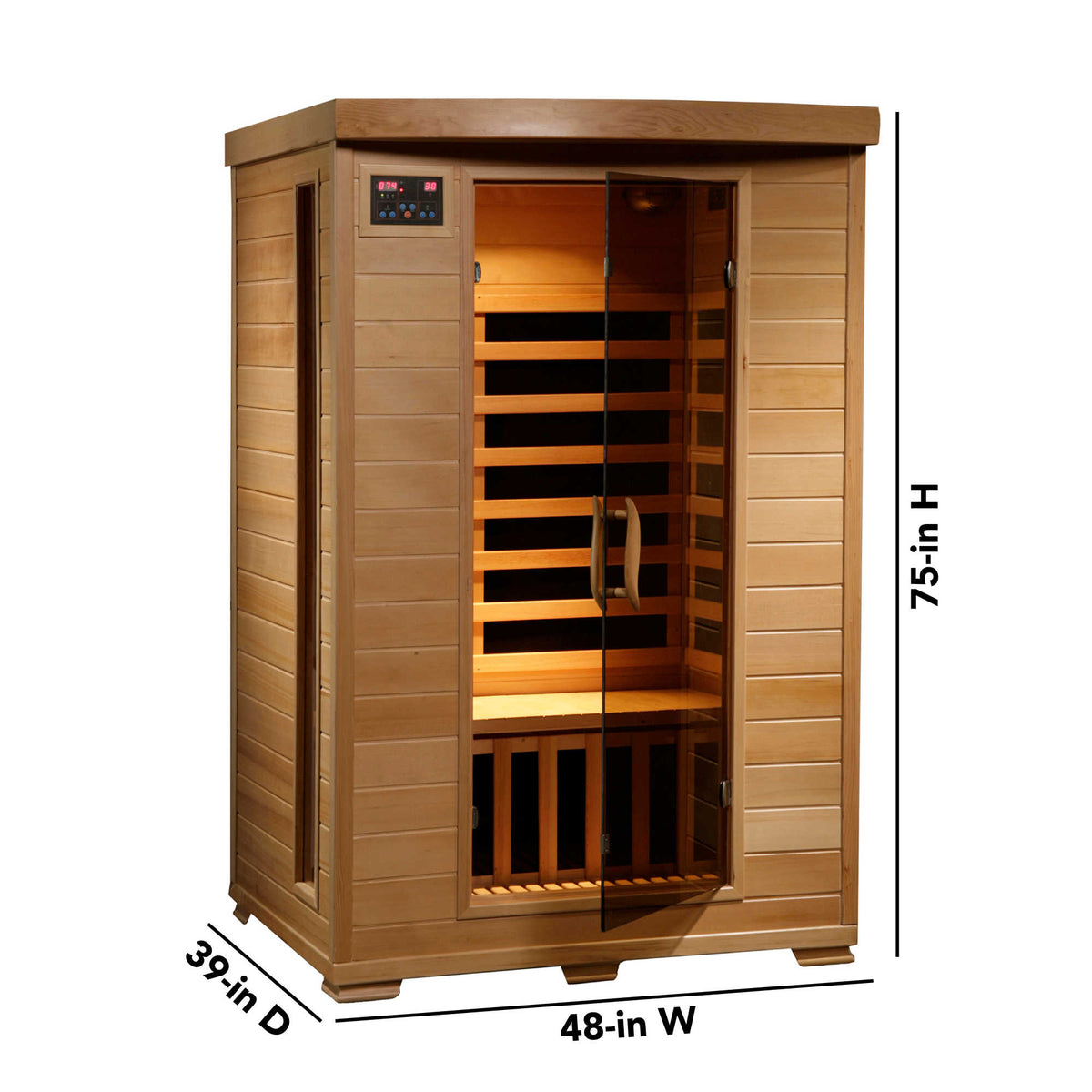 HeatWave Coronado Carbon Sauna Sauna &amp; Spa — dimension and specification diagram
