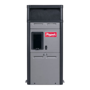 Raypak 156A above ground gas pool and spa heater, front view with digital control