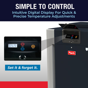 Raypak Digital ASME pool heater digital control display