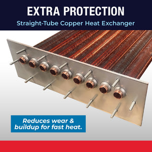 Raypak Digital straight-tube copper heat exchanger