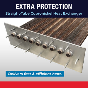 Raypak Digital straight-tube cupronickel heat exchanger
