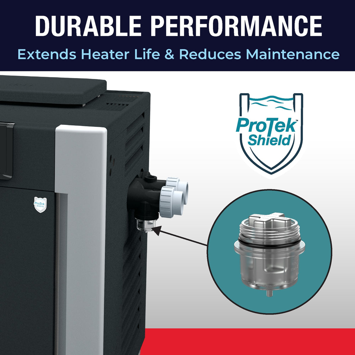 Raypak Digital pool heater ProTek Shield replaceable heat exchanger protection module