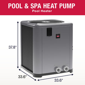 Raypak WeatherKing 6560 heat pump dimensions, 37.8 in high by 33.6 in square