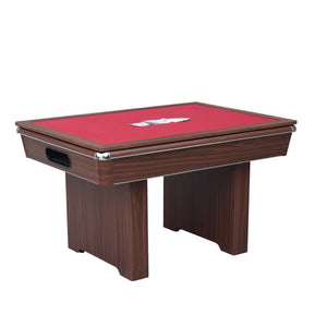 Hathaway Renegade II Bumper Pool Table - felted gaming top fitted, with cards dealt on the red felt