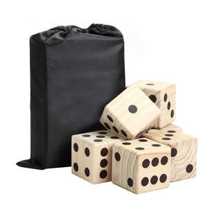 Hathaway High Roller Yard Dice Set with Black Nylon Storage Bag Game Room Table