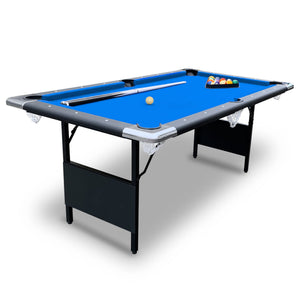 Hathaway Fairmont 6-ft Portable Pool Table - Black with Blue Felt Game Room Table
