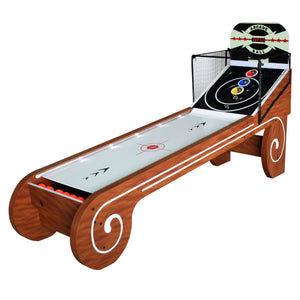 Hathaway Boardwalk 8-ft Roll Hop and Score Arcade Game Table with LED Scoring Game Room Table