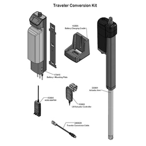 Spectrum Aquatics Traveler TiMotion conversion kit — kit components alternate view