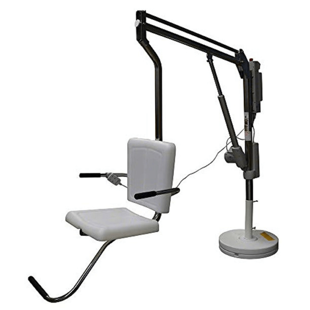 Spectrum Aquatics Motion Trek BP350 ADA pool lift — front three-quarter view on white