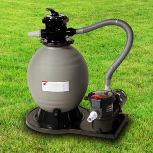 Blue Wave Sandman Sand Filter System - tank, six-position valve and pump on the moulded base