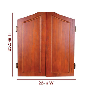 Hathaway Centerpoint Dartboard Cabinet - 25.5 in high by 22 in wide with the doors closed