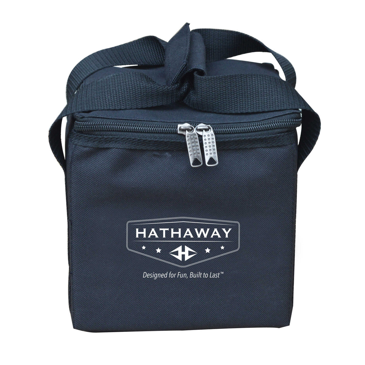 Hathaway Bocce Ball Set - nylon carrying case with shoulder strap and twin zip pulls