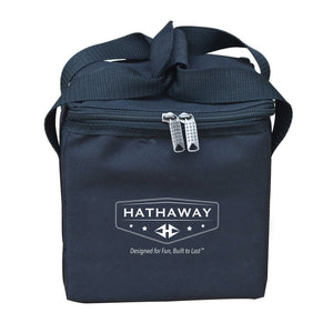 Hathaway Bocce Ball Set - nylon carrying case with shoulder strap and twin zip pulls