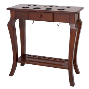 Hathaway Deluxe 30-in Floor Billiard Cue Rack - Walnut Finish Game Room Table